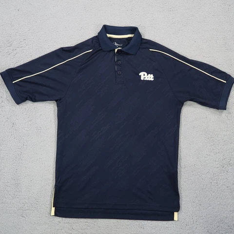 Chiliwear Pitt Panthers Polo Shirt Adult Small Blue Gold Golf Mens Cover