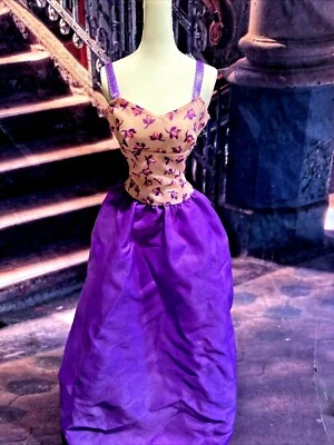 Одежда для Барби: винтажное красивое платье фиолетовое - подлинное Mattel 🌸 - Изображение 1 из 3