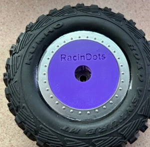 Slash SPLIT SPOKE (2WD) Wheel Dots Covers Mudboss- "Gen 2" Design by RacinDots - Picture 1 of 25