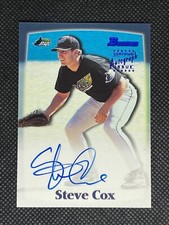 2000 Bowman Steve Cox 1st Prospect Auto SC