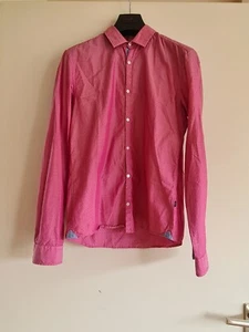 Hugo Boss Hombres Camisa Manga Larga Botones Rojo Rosa Slim Fit Talla M - Imagen 1 de 16
