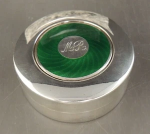 Rare G. Petochi 800 Silver Guilloche Pill Snuff Trinket Box(41848-Silver-OS) - Picture 1 of 9