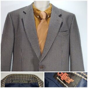 John Collier Wool Jacket Blazer Brown Made In England Vintage Country UK Size 40