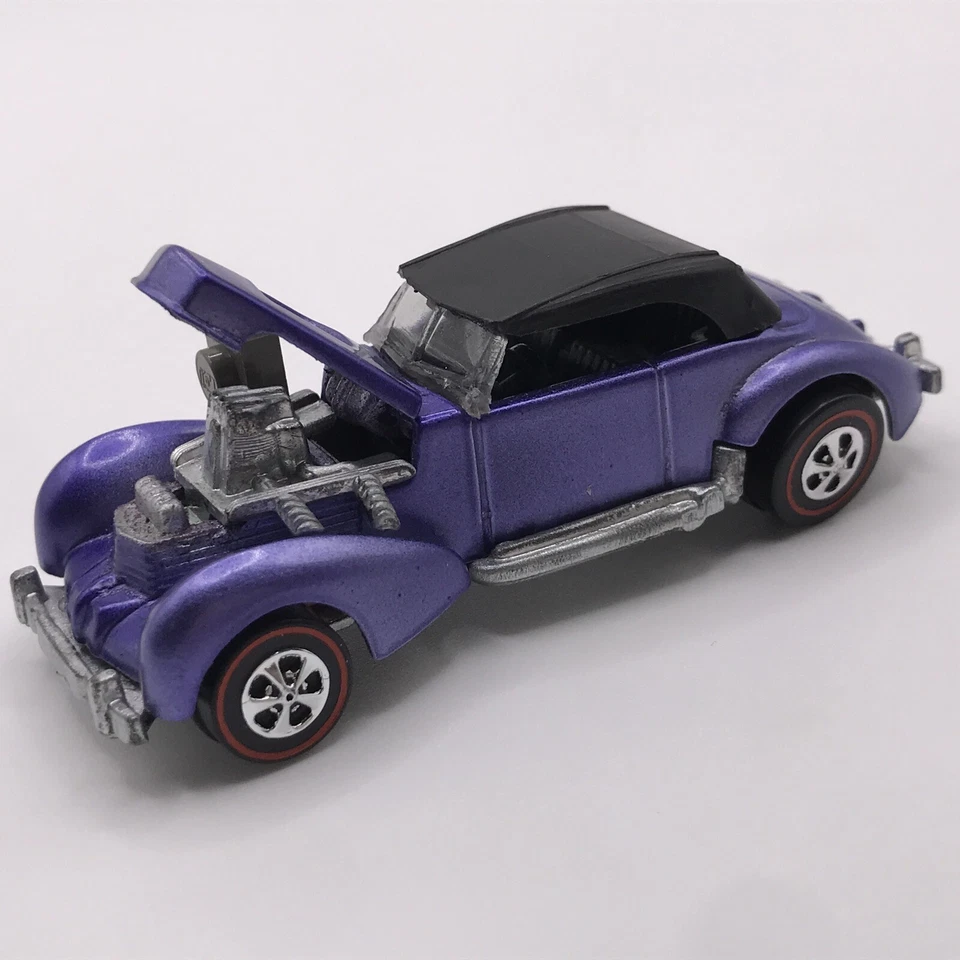 Hot Wheels Redline Classic Cord 1970/1971 púrpura claro restaurado - hecho en EE. UU. Foto 1 de 4
