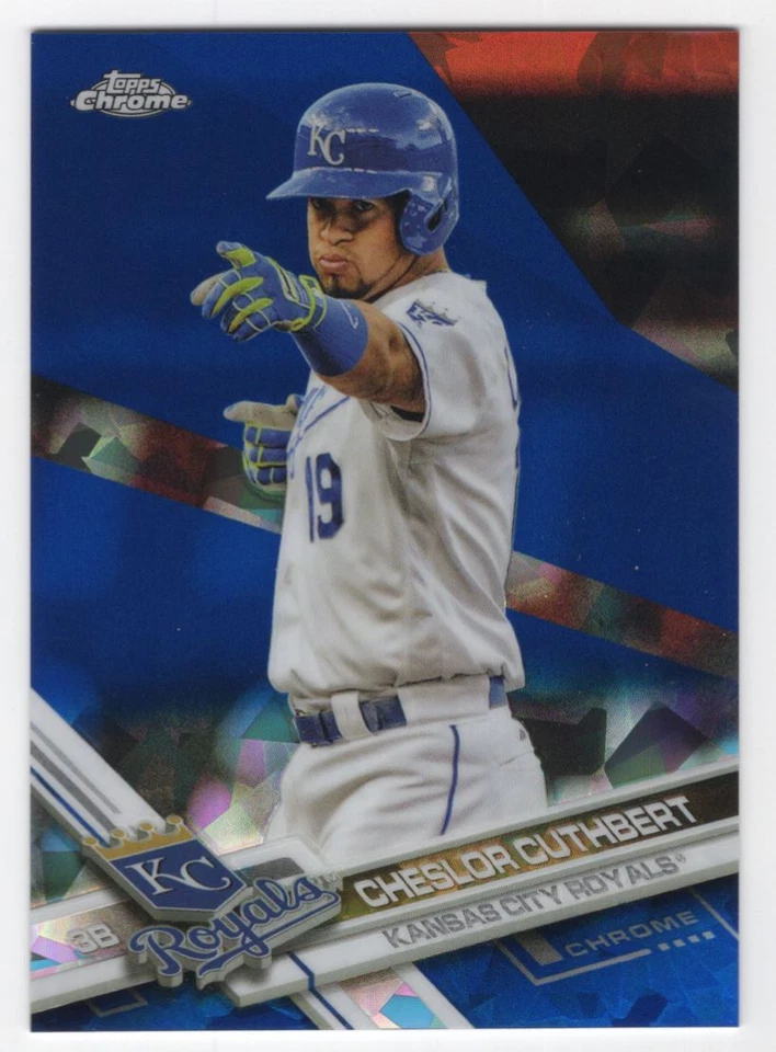 2017 Topps Chrome Sapphire Edition Print Run 250 Cheslor Cuthbert #677 Kansas - Image 1 of 2