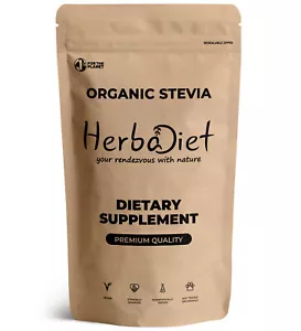 Organic Stevia Powder Certified Green Leaf Natural Sweetener Sugar Substitute - Photo 1/3
