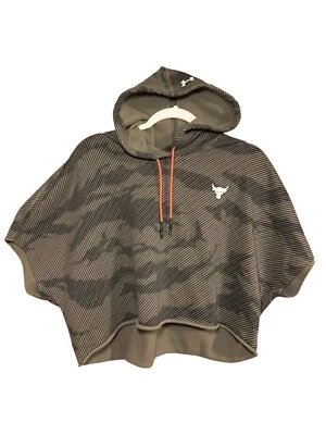 Under Armour Sweatshirt Womens Large Proj Rock Crop Top Hoodie Sleeveless Camo - Image 1 of 4