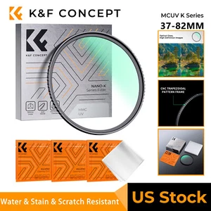 K&F Concept UV Protection Lens Filter 37/40.5/43/46/49/52/55/58/62/67/72/77/82MM - Picture 1 of 25