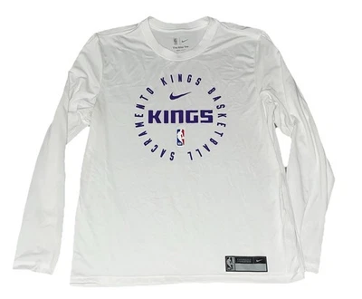 Подлинная мужская рубашка с длинным рукавом Sacramento Kings Nike NBA Dri-Fit б/у с пятнами - Изображение 1 из 4