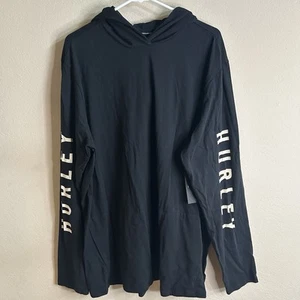 Hurley Men’s Long Sleeve Hoodie Shirt XL Black - Picture 1 of 7