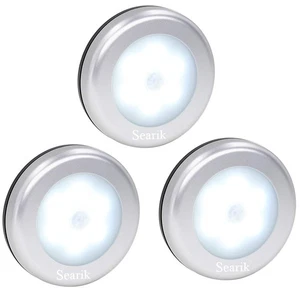 3 Pcs Motion Sensor Light Indoor, Magnetic LED Night Light Battery Powered Step - Picture 1 of 7