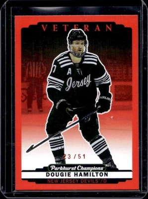 2022 Parkhurst Dougie Hamilton Red #23/51 Devils - Image 1 of 2