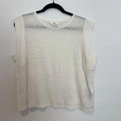 Top Banana Republic 100 % lino sin mangas cuadrado fluido talla S Foto 1 de 4