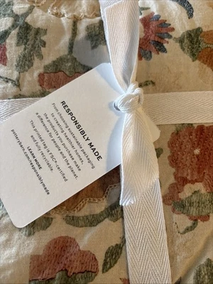 Juego de 2 fundas Pottery Barn Penélope Suzani King multi apliques crewel nuevas Foto 1 de 3