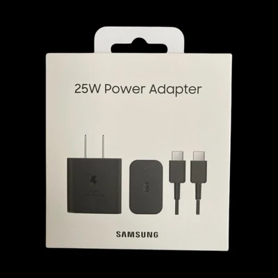 SAMSUNG S25 ULTRA 25W USB-C FAST WALL CHARGER  with USB C to C CABLE. ORIGINAL - Image 1 of 2