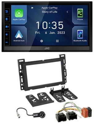 JVC DAB Bluetooth MP3 USB 2DIN Autoradio für Chevrolet Opel GT 07-09 - Bild 1 von 4