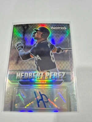 2022 Panini Prizm Draft Picks HEDBERT PEREZ  Silver RC AUTO #AU-HP BREWERS - Image 1 of 2