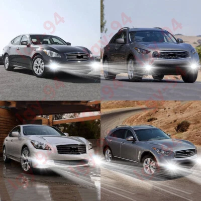 For INFINITI M37 M56 QX56 EX35 FX35 - 2PC 6000K LED Bulbs Fog Driving Lights GJ - Image 1 of 4