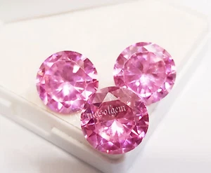 35.60 Ct 3 PC Certified Natural Pink Zircon Round Best Making Sale Going on - Picture 1 of 7