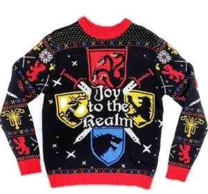 Suéter suéter suéter Joy to the Realm de Juego de Tronos para Hombre - Negro - Pequeño Nuevo con Etiquetas - Imagen 1 de 1