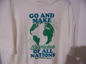Matthew 28:19 Bible Verse Christian Short-Sleeve Men's 3X T-Shirt - Picture 1 of 7