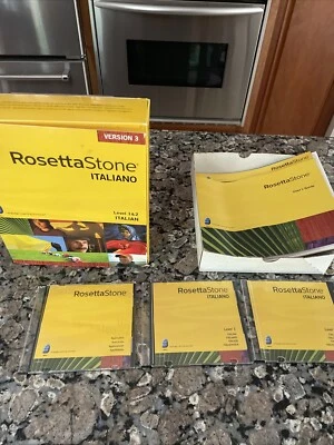 ROSETTA STONE Italiano Versión 3 Nivel 1 y 2 Sin Auriculares Foto 1 de 4