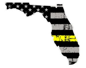 Florida State (E1) Thin Yellow Line Dispatch Vinyl Decal Sticker Car/Truck  - Picture 1 of 1