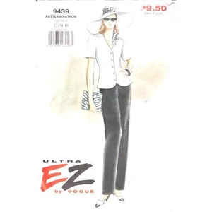 B38 Bluse und Hose Schnittmuster Vintage 90er Hose & Jacke - Butterick 9439 - Bild 1 von 5