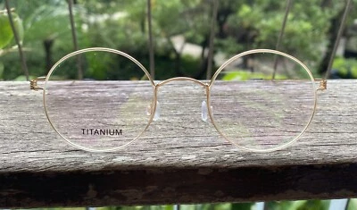 Круглые очки ОПРАВА мужчин золото круглый очки новый титан круглый очки - Изображение 1 из 4