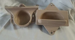 Porcelain Over Cast Iron Wall Mounted Soap Dish & Cup/Toothbrush Holders - Picture 1 of 14