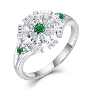 JO WISDOM Schneeflocke Gemüsering 925 Sterlingsilber Wikingerring Gr. U IA3730 - Bild 1 von 2