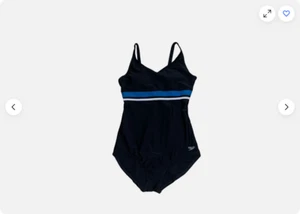 Speedo Swimsuit Women's One Piece Swimwear Built-In Bra(BLACK,SMALL) NWT - Picture 1 of 3