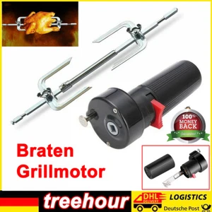Elektrischer Grillspieß Grillmotor Set Drehspieß Grill Rotisserie BBQ Spieß DHL - Bild 1 von 25