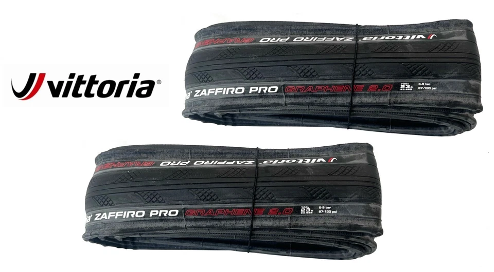 2 X Vittoria Zaffiro Pro Graphene 2.0 1C bicycle road bike Folding 700x23c tyres - image 1 of 1
