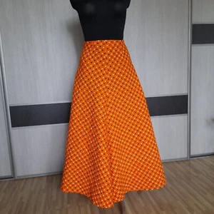 maxi gonna trapuntata cotone MARIMEKKO 1971 vintage taglia S - Foto 1 di 4