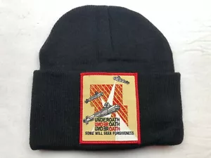 Underoath 'Some Will Seek Forgiveness' Logo c2005 Patch Black Knit New Beanie - Picture 1 of 2