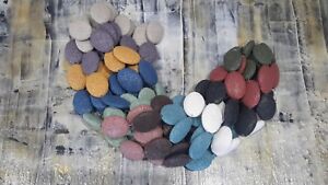 Natural Lava Beads Flat Oval 32x24mm  Mixed Colours Free Postage Oz Seller