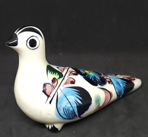 vintage tonala mexican pottery bird dove signed RS Folt Art Glased pottery - Picture 1 of 4