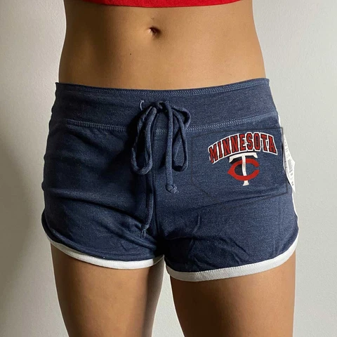 Womens Minnesota Twins Running Shorts Navy Blue NEW MD Cover