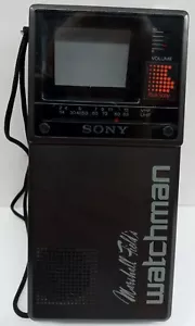 Vintage Sony Watchman Portable TV Model FD-20A With Case & Works...........2DL - Picture 1 of 8