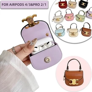 Für AirPods 4/3 Pro 2/1 Süße Hülle Leder Stoßfest Schlüsselanhänger Schutzhülle - Bild 1 von 15