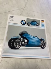 1991 BMW 1000 Tricycle Prototype Motorcycle Collectible Card Atlas Germany
