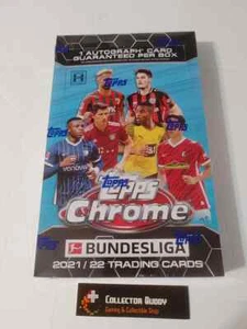 Hobby Box 2021-22 Topps Chrome Bundesliga Soccer 1 Auto 18 Packs of 4 cards - Bild 1 von 2