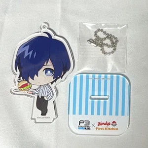 PERSONA 3 Reload Hero ( Yuki Makoto ) x Wendy's Acrylic Stand Keychain Japan NEW - Picture 1 of 2