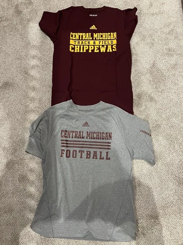 Men’s Adidas Central Michigan Chippewas Tees (sz: M) 3 Shirts Cover
