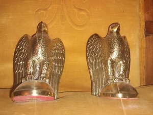 1980er Jahre Pm Craftsman USA Massiv Messing aufsteigende Adler Buchstützen - ein Paar - Bild 1 von 12
