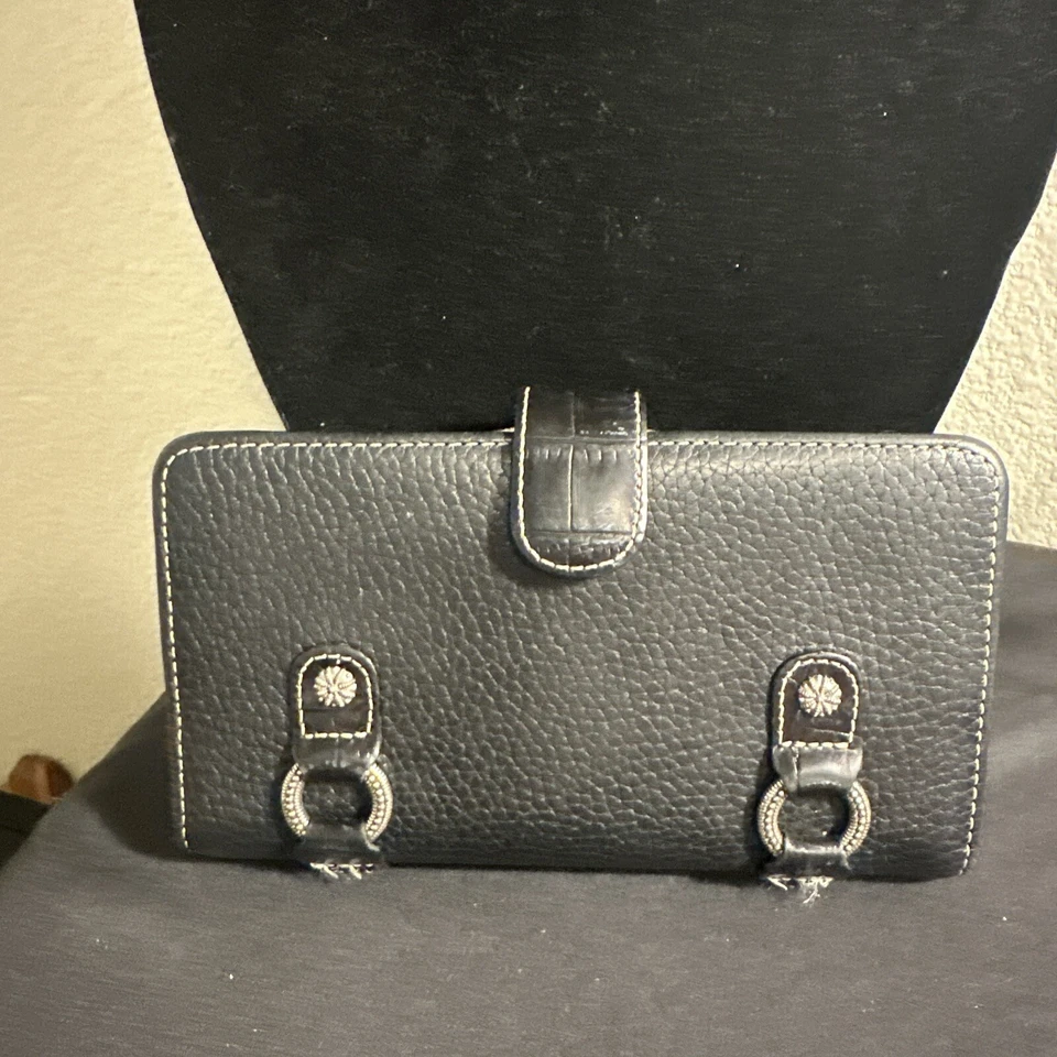 Brighton Black Detailed Hardware Envelope Wallet - Image 1 of 4