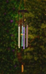 Solar LED Wind Chime Colour Changing Light Hanging Hook Garden Outdoor Ornament