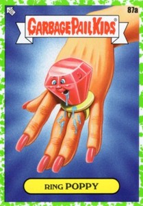 2021 GARBAGE PAIL KIDS GPK FOOD FIGHT BOOGER GREEN PARALLEL RING POPPY 87a NM