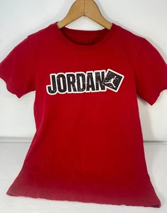 Jordan Sticker T-Shirt 1 Boys Medium Red - Picture 1 of 7